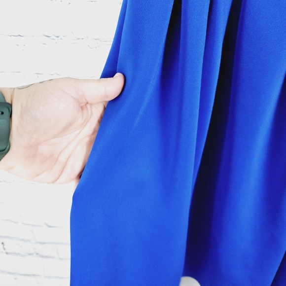 CALVIN KLEIN | stretch lined sleeveless pleated fit-and-flare pocket dress - Picture 3 of 7